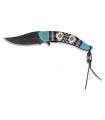 Navaja DECORADA ASISTIDA "INDIAN AZUL" MARTINEZ ALBAINOX 18400A