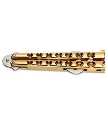 Navaja ABANICO ABREBOTELLAS "BALISONG GOLD" MAGNUM  by BÖKER 
