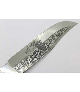 CUCHILLO ARTESANO "GRABADO CIERVO" JJ.MARTINEZ 202C