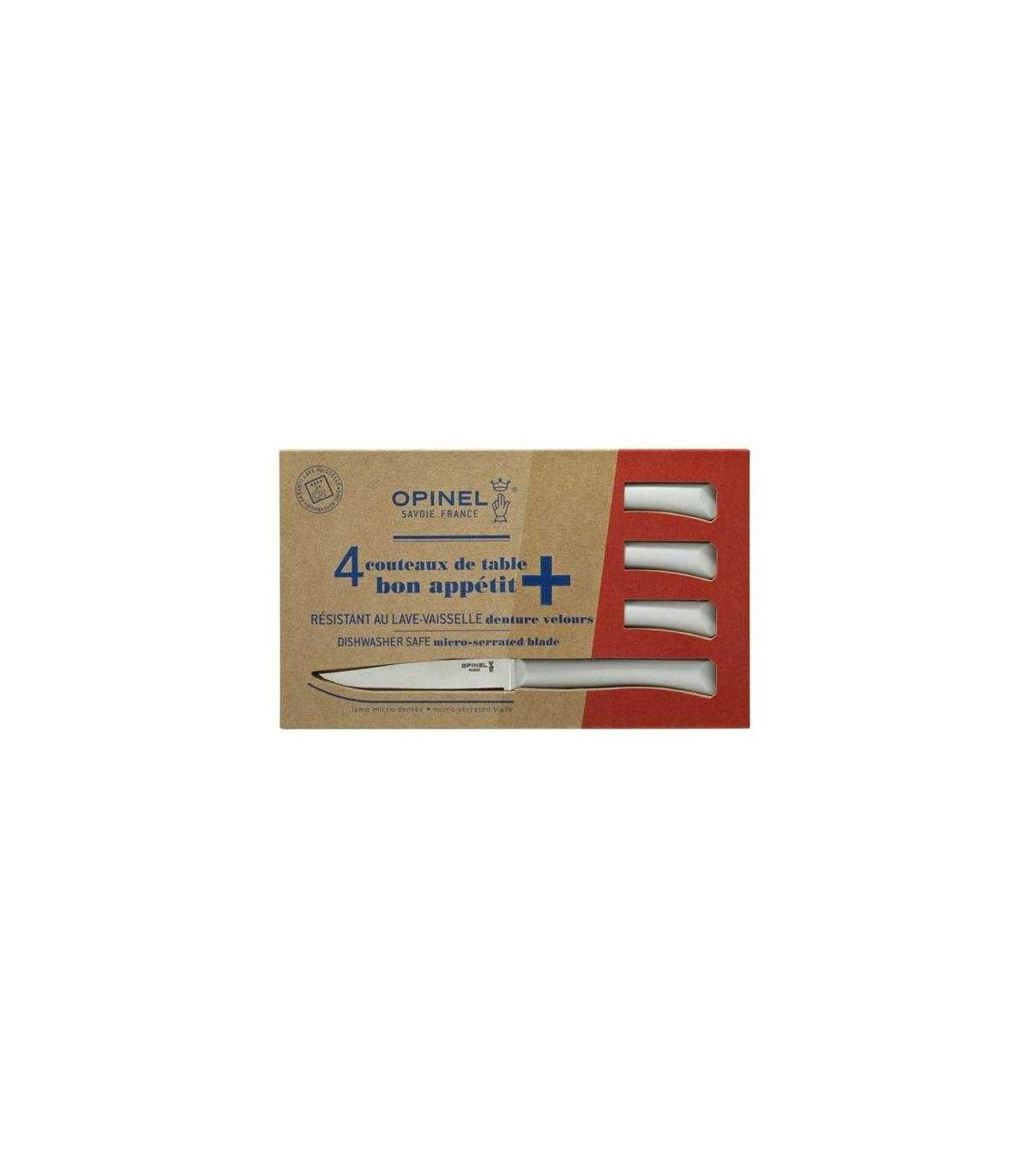 JUEGO DE CUCHILLOS DE MESA MICRODENTADOS Nº125 OPINEL 001904