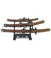 SET DE MINI KATANAS SAMURAI TOLE 10 IMPERIAL 32483