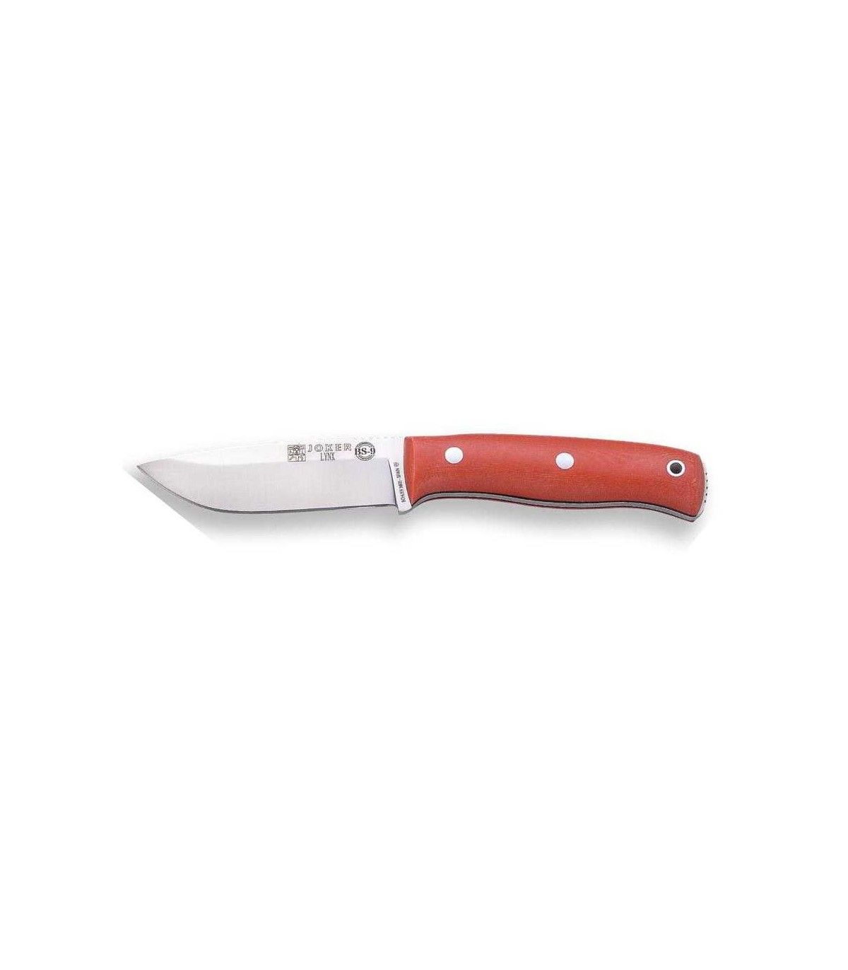 Cuchillo de SUPERVIVENCIA "LYNX MICARTA NARANJA FUNDA DE CUERO"  JOKER CN111