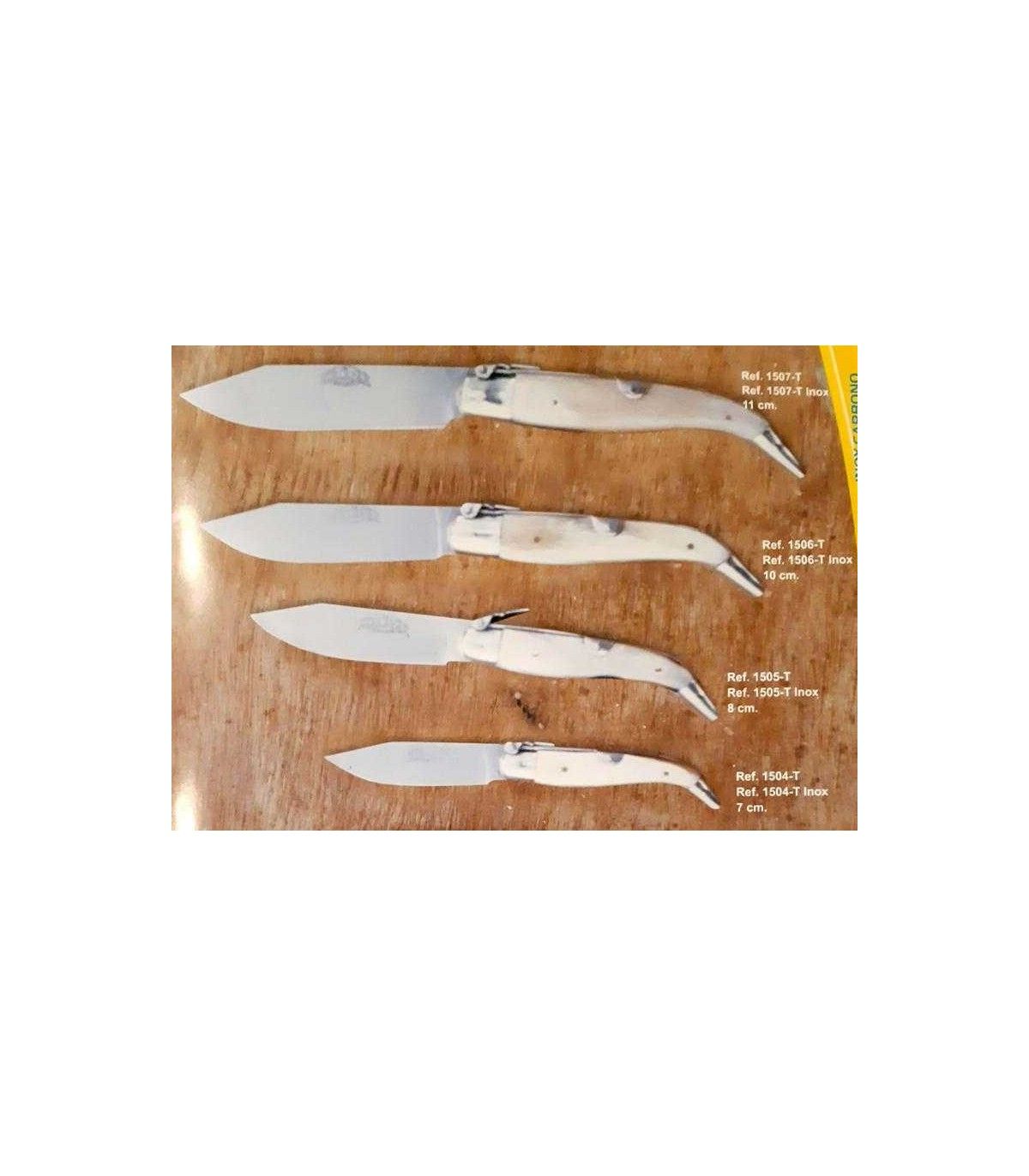 NAVAJA ARTESANA ALBACETEÑA PASTORA TORO CON VIROLA  CELAYA 1504-T INOX