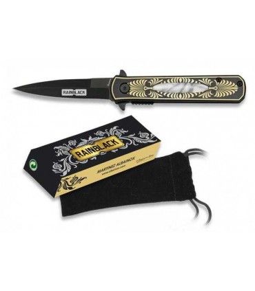 NAVAJA ESTILETE ASISTIDA "RAINBLACK" MARTINEZ ALBAINOX 18502
