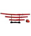 SET DE KATANAS SAMURAIS TOLE 10 IMPERIAL 32583