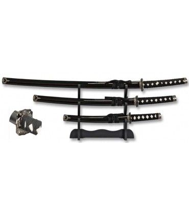 SET DE KATANAS SAMURAIS TOLE 10 IMPERIAL 32599