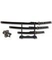 SET DE KATANAS SAMURAIS TOLE 10 IMPERIAL 32599