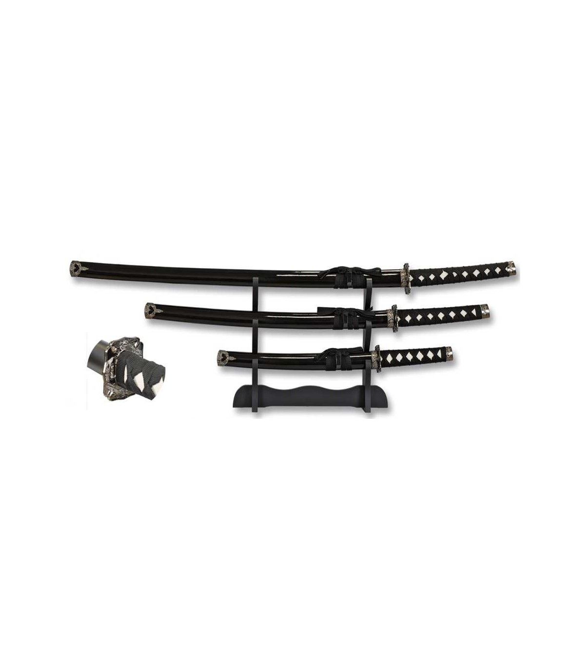 SET DE KATANAS SAMURAIS TOLE 10 IMPERIAL 32599