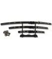 SET DE KATANAS SAMURAIS TOLE 10 IMPERIAL 32600