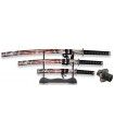 SET DE KATANAS SAMURAIS TOLE 10 IMPERIAL 32586