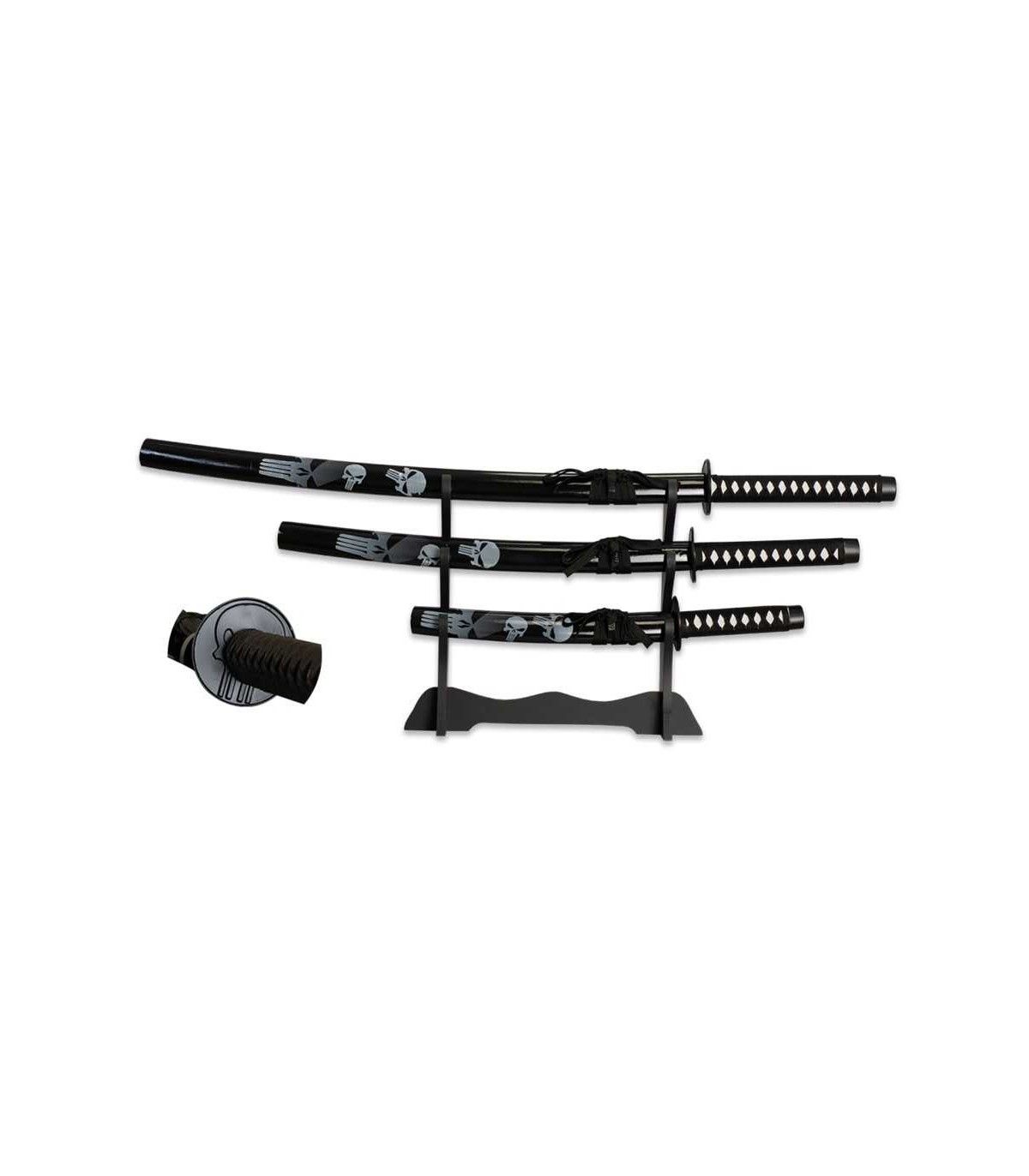 SET DE KATANAS SAMURAIS TOLE 10 IMPERIAL 32584
