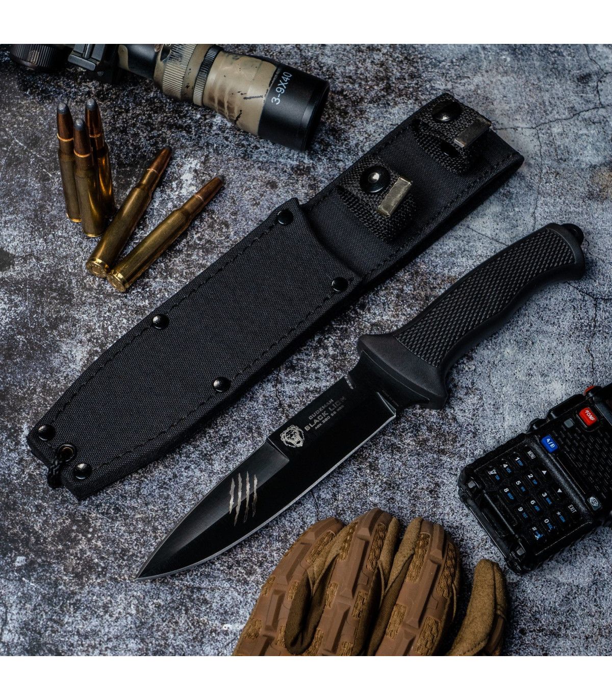 CUCHILLO TÁCTICO "BLACK LION" CUDEMAN 177P