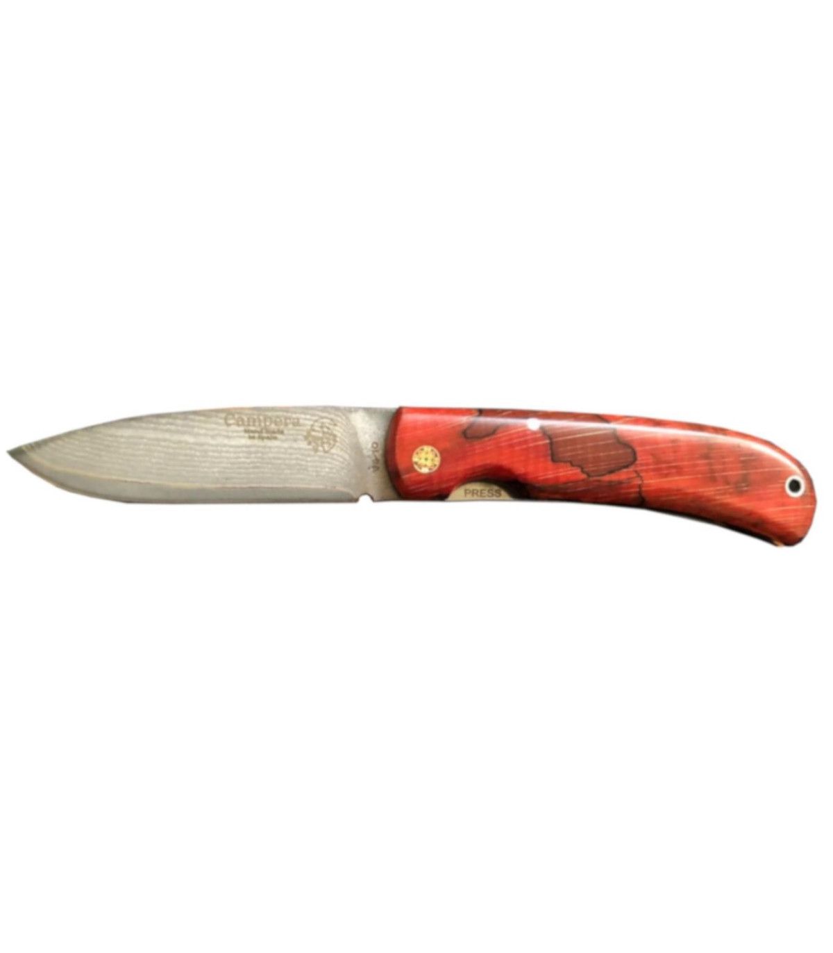 Navaja Campera de LUJO madera estabilizada roja J&V CDA 1416-MER-VG10