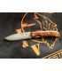 Navaja Campera de LUJO madera estabilizada naranja J&V CDA 1416-MEN-VG10