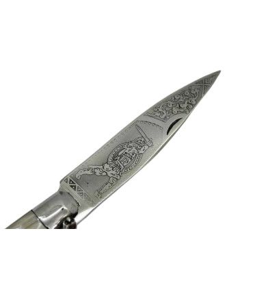 NAVAJA ARTESANA ESPADA TORO "GUERRERO"  R.BUSTOS