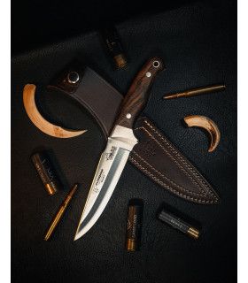 CUCHILLO DE CAZA "RHYNO HUNTER NOGAL TURCO" CUDEMAN 248G