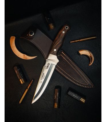 CUCHILLO DE CAZA "RHYNO HUNTER NOGAL TURCO" CUDEMAN 248G