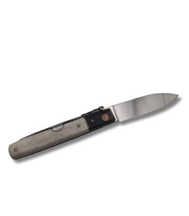 NAVAJA ARTESANA DE LUJO "MACHETE CIERVO PULIDO CON VIROLA" CELAYA CA-40