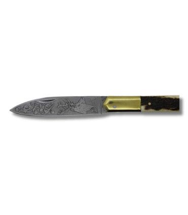 Navaja Cabritera GRABADA CIERVO  JJ.MARTINEZ 39G