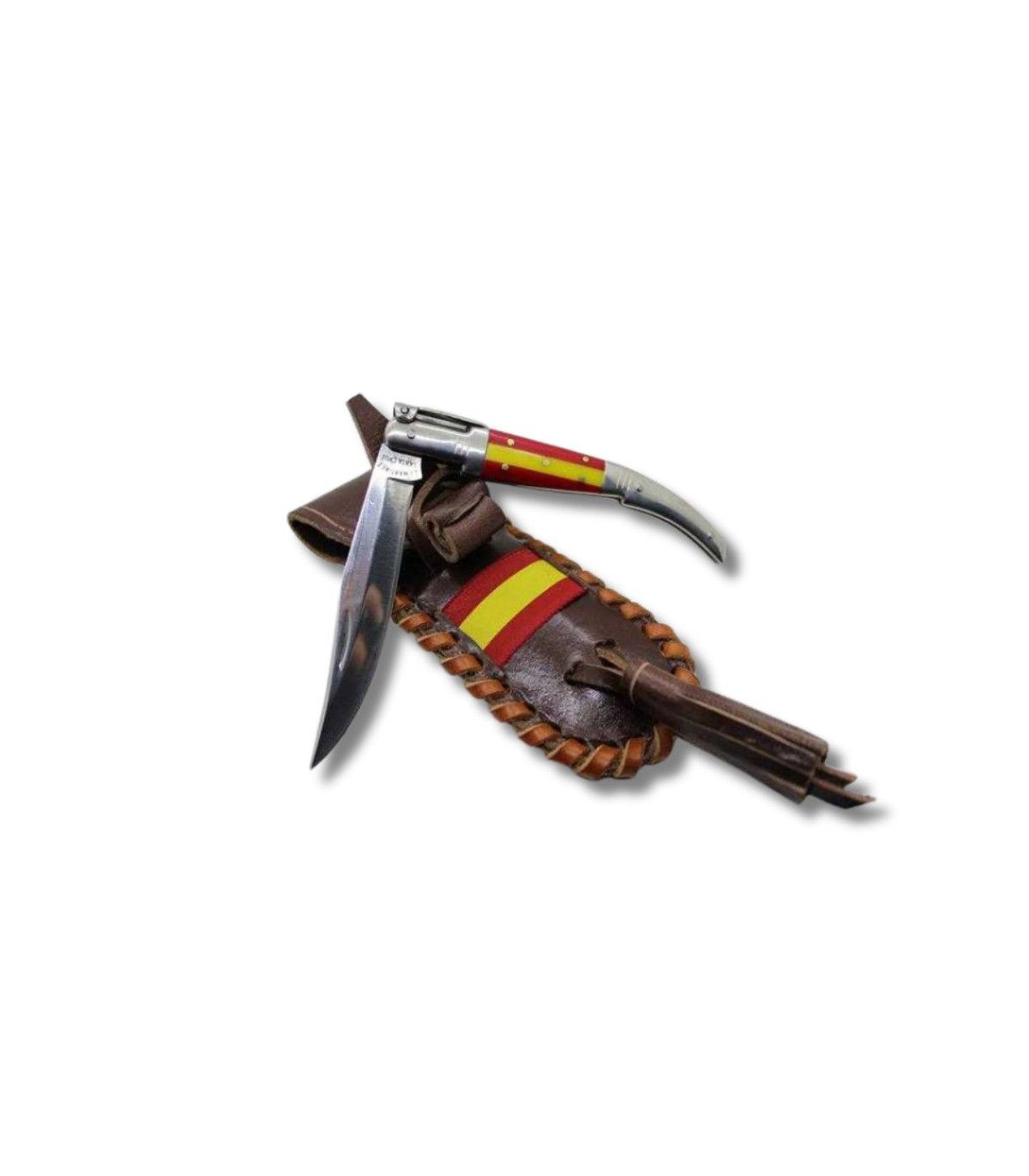 SET DE NAVAJA ARTESANA ÁRABE CENTENARIO "ESPAÑA" JJ.MARTINEZ CON FUNDA