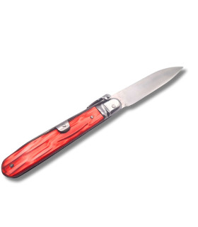 NAVAJA ARTESANA CELULOIDE ROJO R.BUSTOS 5A