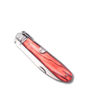 NAVAJA ARTESANA CELULOIDE ROJO R.BUSTOS 5B