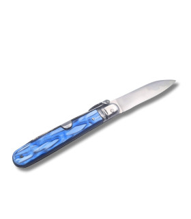 NAVAJA ARTESANA CELULOIDE AZUL R.BUSTOS 6A