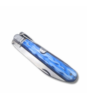 NAVAJA ARTESANA CELULOIDE AZUL R.BUSTOS 6B