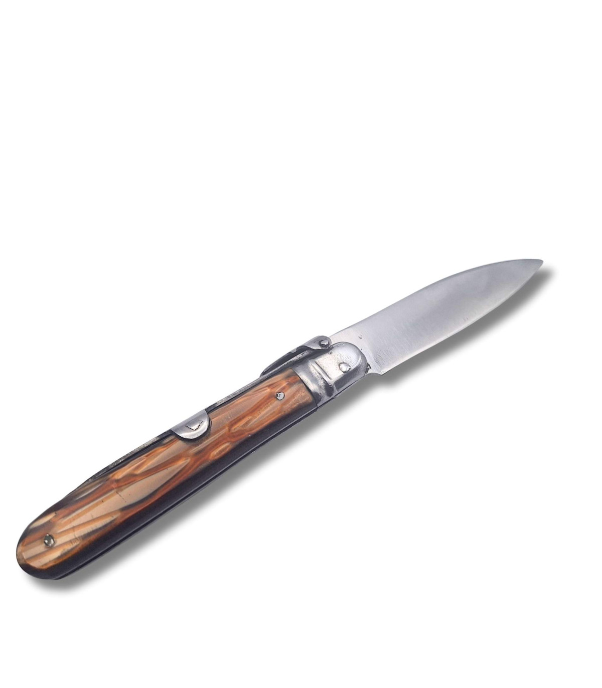 NAVAJA ARTESANA CELULOIDE MARRON R.BUSTOS 7A