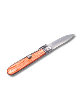 NAVAJA ARTESANA CELULOIDE NARANJA R.BUSTOS 10A
