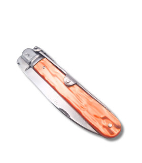 NAVAJA ARTESANA CELULOIDE NARANJA R.BUSTOS 10B