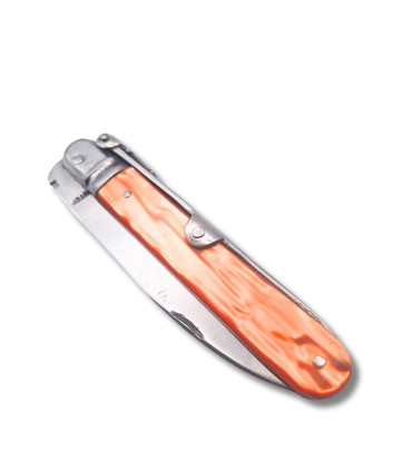 NAVAJA ARTESANA CELULOIDE NARANJA R.BUSTOS 10B
