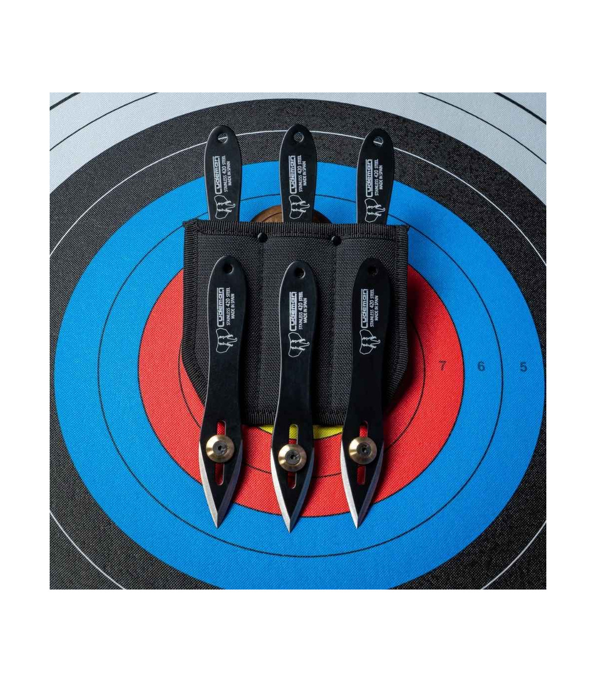Set de cuchillos lanzadores negros CUDEMAN 180N
