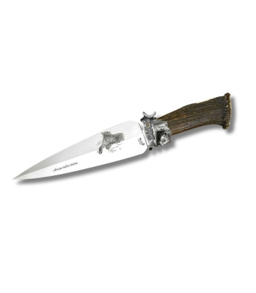 CUCHILLO DE LUJO "AFRICAN SAFARI SERIES LEOPARD" MUELA