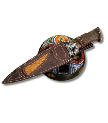 CUCHILLO DE LUJO "AFRICAN SAFARI SERIES LEOPARD" MUELA B