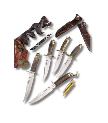 CUCHILLO DE MONTE "SERIE AFRICA RINOCERONTE" MUELA D