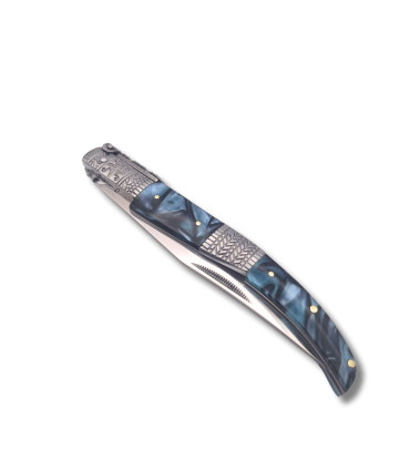NAVAJA ARABE DECORADA ACRILICO AZUL THIRD N53AD C