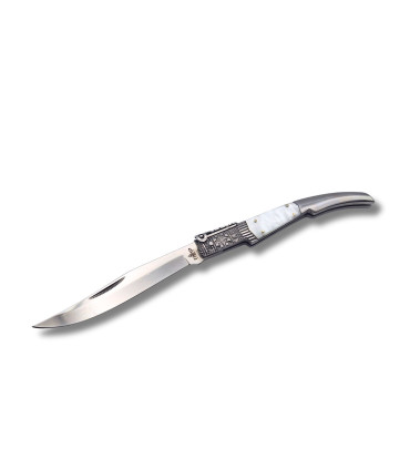 NAVAJA ARABE DE LUJO DECORADA ACRILICO BLANCO THIRD N49BD