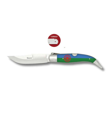 NAVAJA TEJA CON CARRACA "BANDERA GITANA"MARTINEZ ALBAINOX 01854