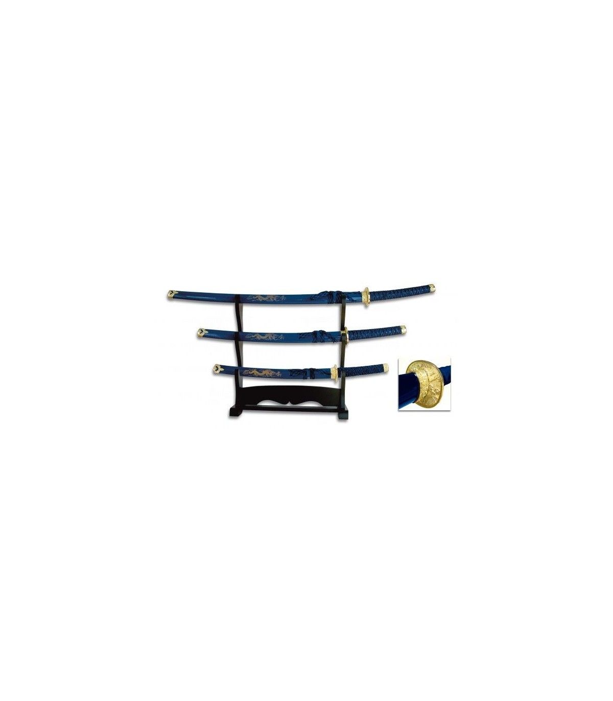 SET DE KATANAS SAMURAIS TOLE 10 IMPERIAL 31515-AZ