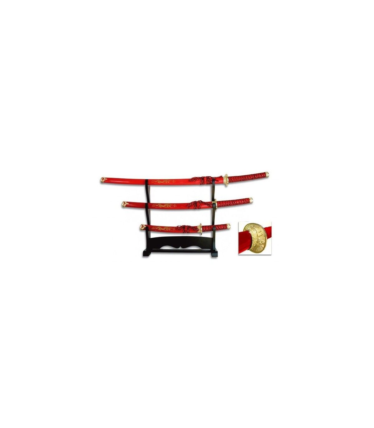 SET DE KATANAS SAMURAIS TOLE 10 IMPERIAL 31515-RO