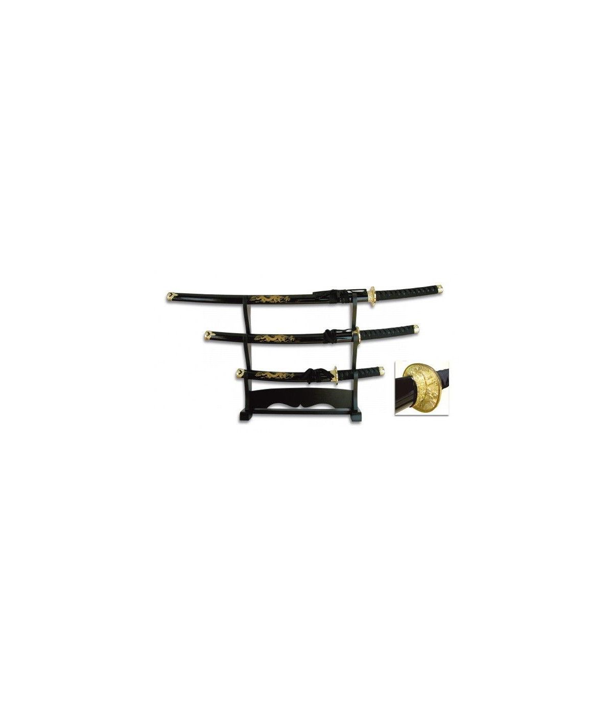 SET DE KATANAS SAMURAIS TOLE 10 IMPERIAL 31515-NE