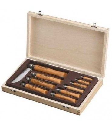 ESTUCHE COLECCIÓN OPINEL CARBONO 10 PIEZAS