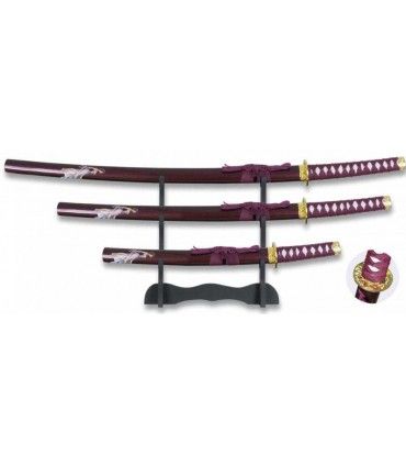 SET DE KATANAS SAMURAIS TOLE 10 IMPERIAL 32222