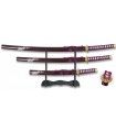 SET DE KATANAS SAMURAIS TOLE 10 IMPERIAL 32222